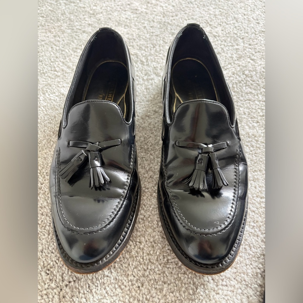 Florsheim Imperial Tassel Loafers Black Leather Men’s Sz 10 incl shoe dust bags